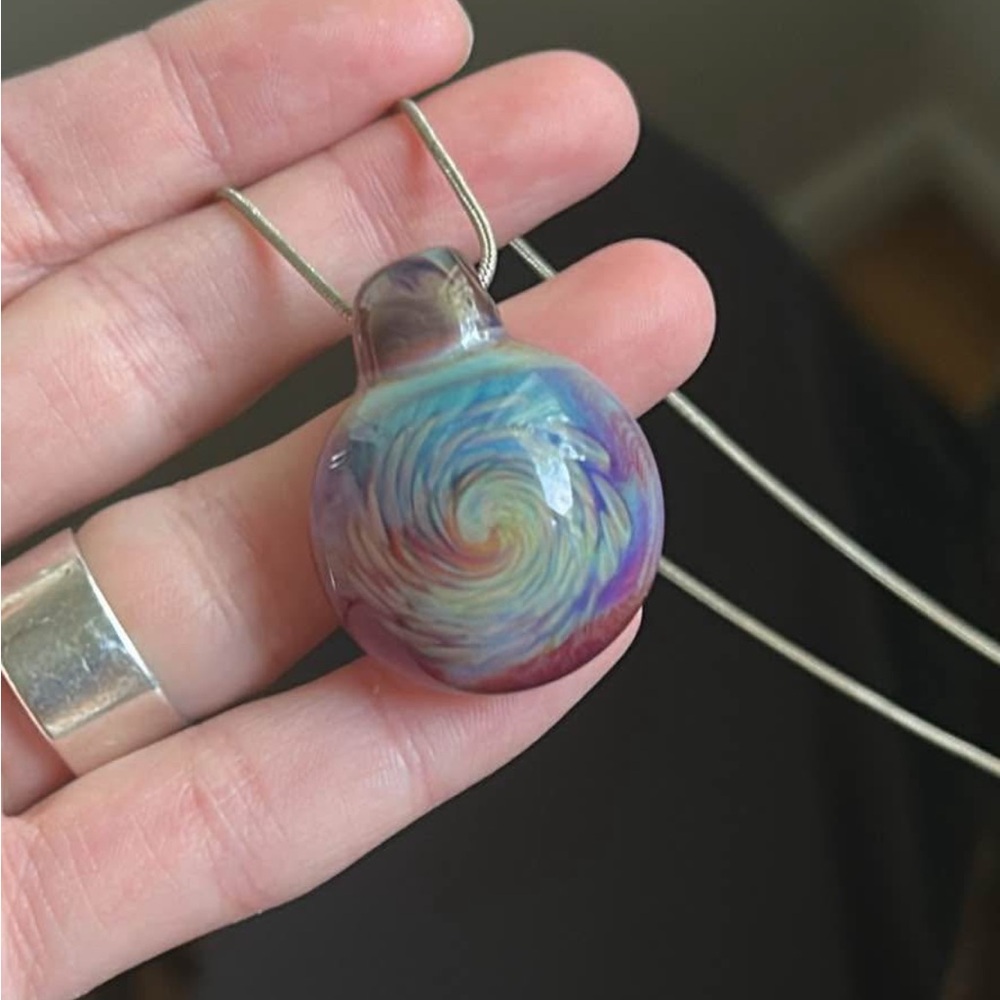 Colorful Swirl Pendant Necklace